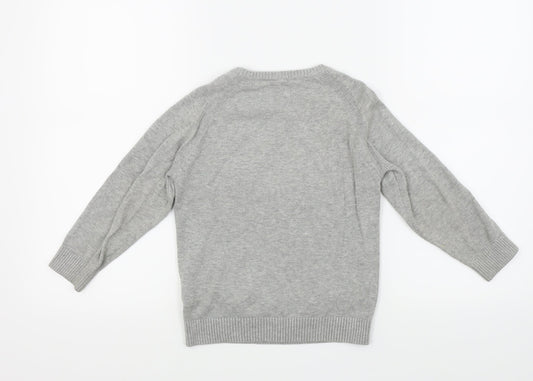 H&M Boys Grey Pullover Sweatshirt Size 5-6 Years