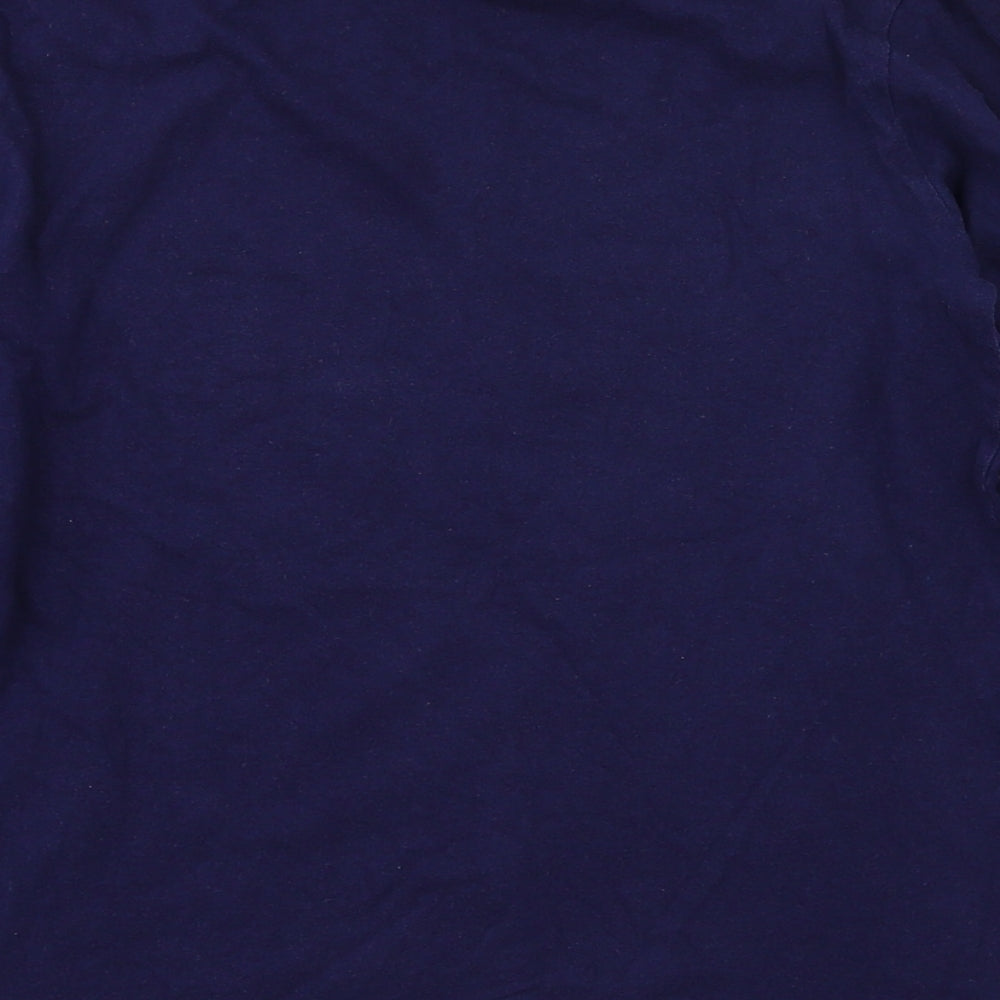 Brand and care label for Primark boys’ blue pullover casual, size 9, years