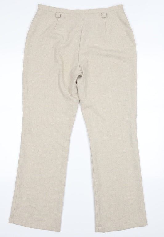 VINCI Womens Beige Trousers Size 14 L28 in