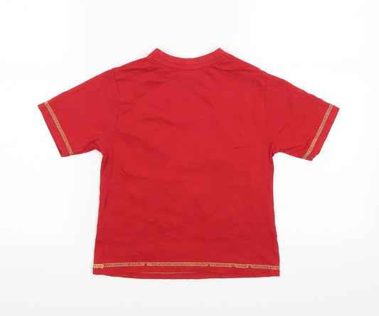 St Bernard Boys Red Basic T-Shirt Size 5 Years