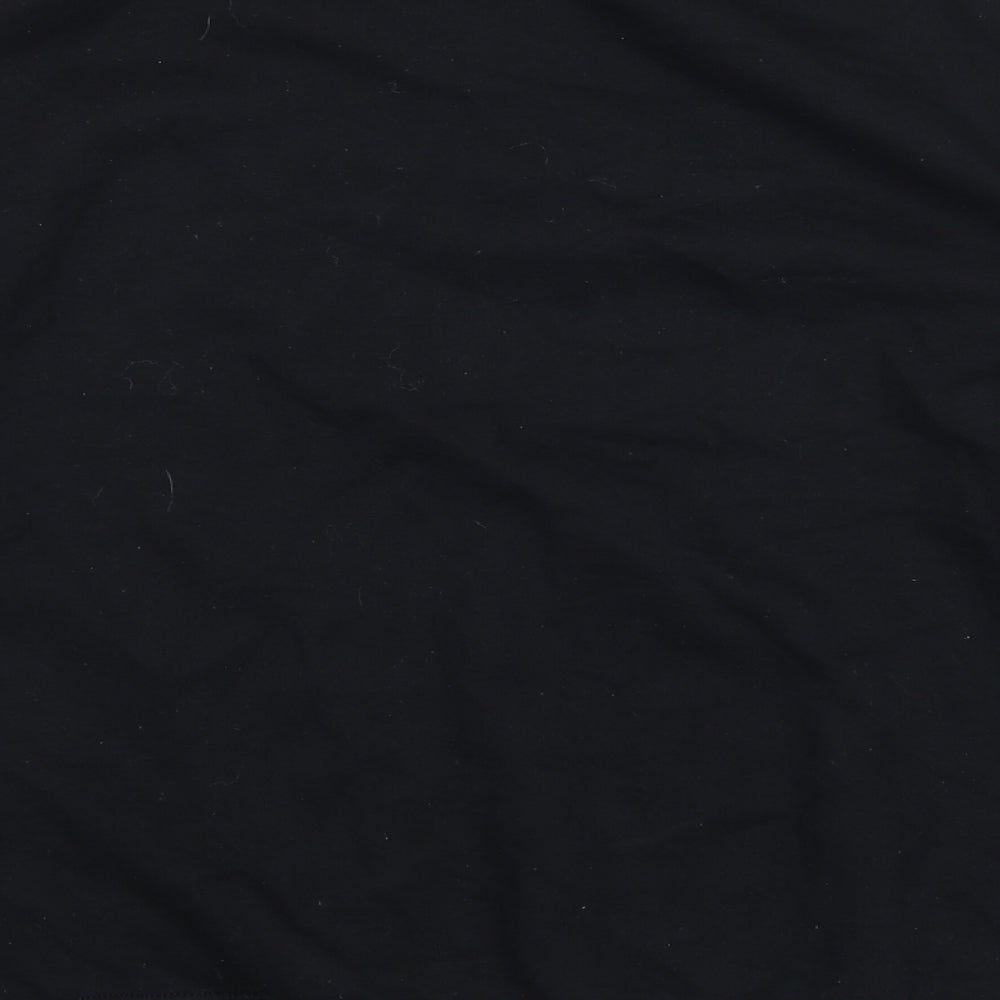 Brand and care label for Topshop women’s black jumper, size S