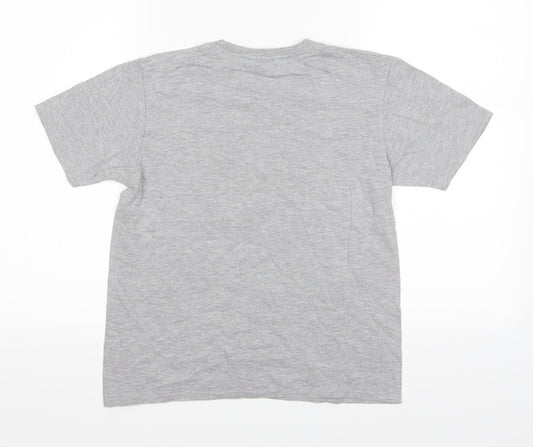 Gildan Boys Grey Basic T-Shirt Size L