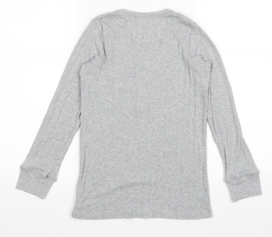 NEXT Girls Grey Pullover Jumper Size 10 Years - Metalic