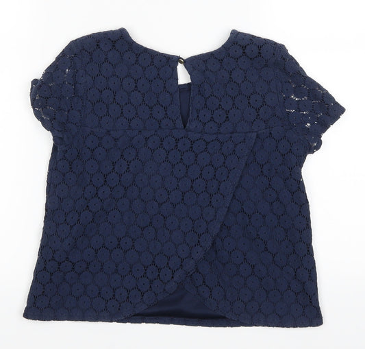 YD Girls Blue Basic T-Shirt Size 9-10 Years