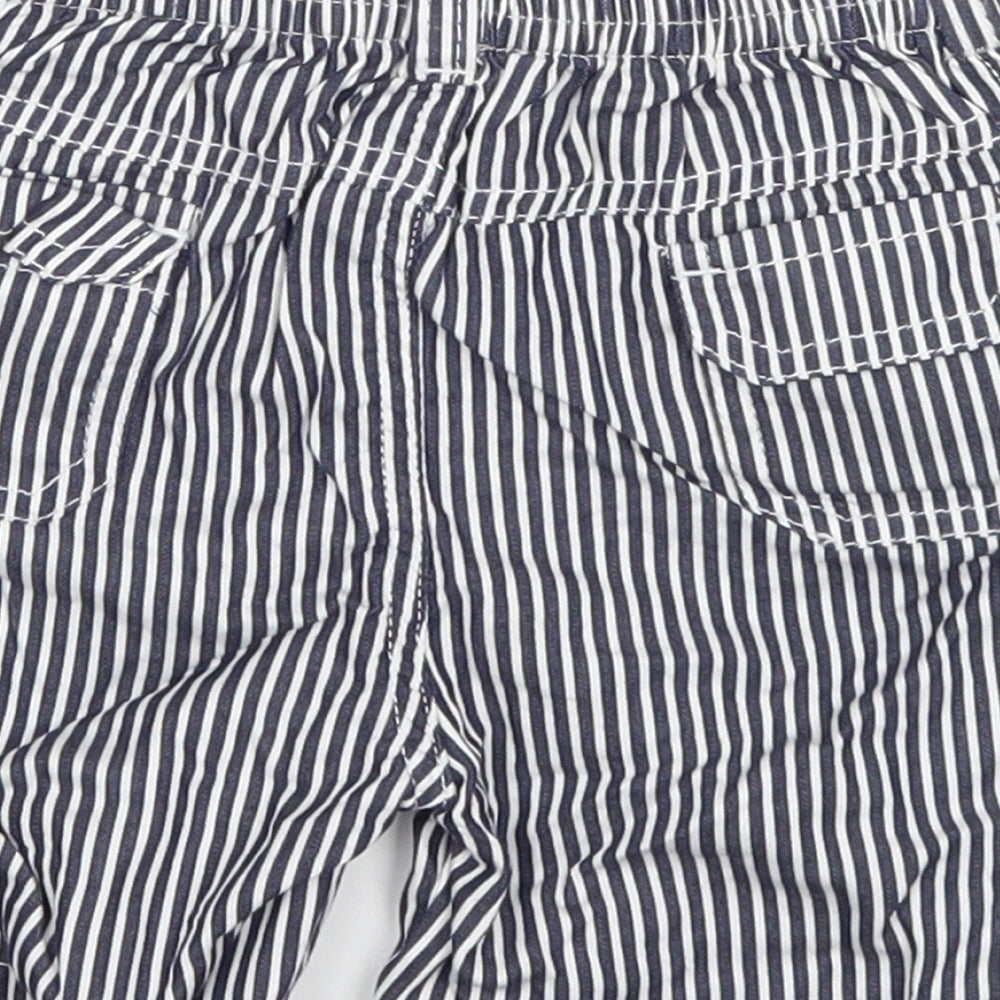 Brand and care label for baby league Baby Blue Striped Cropped Trousers, size 18-24, Months