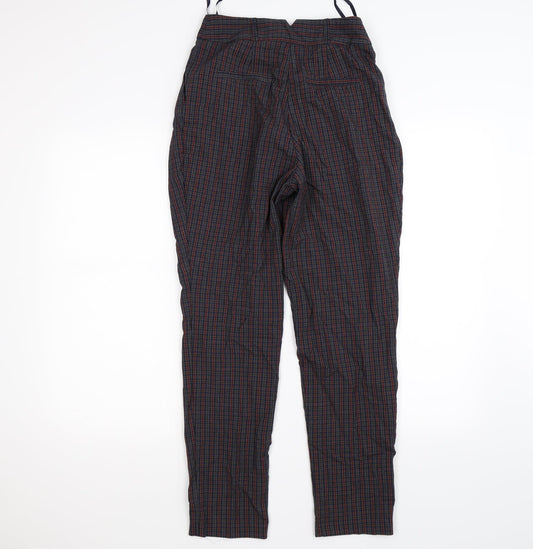 River Island Womens Blue Check Capri Trousers Size 8 L26 in