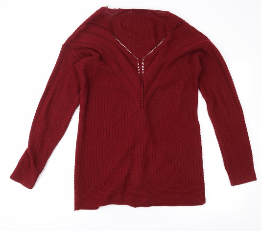 Boohoo Womens Red Cape Jumper Size S