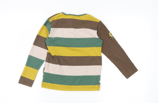 Cocco Drillo Boys Green Striped Basic Casual Size 5 Years