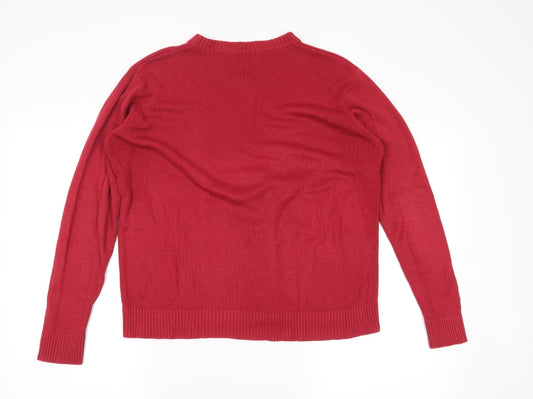 Berkertex Womens Red Pullover Jumper Size 10