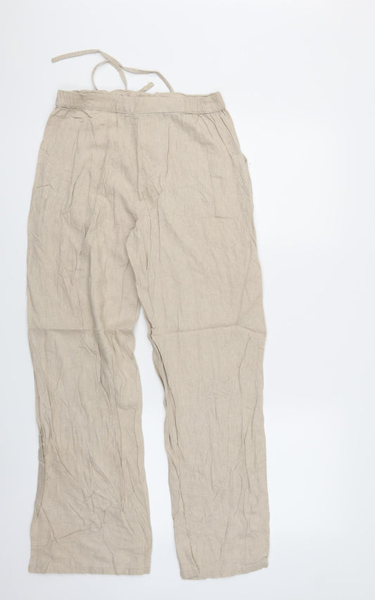 Diamonds Womens Beige Trousers Size M L27.5 in