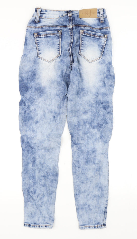 Miss RJ Womens Blue Skinny Jeans Size 24 in L25 in - Studs on knees
