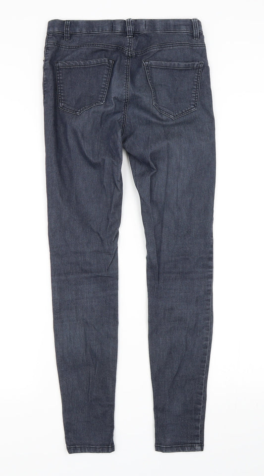 Newlook Womens Grey Skinny Jeans Size 8 L28 in