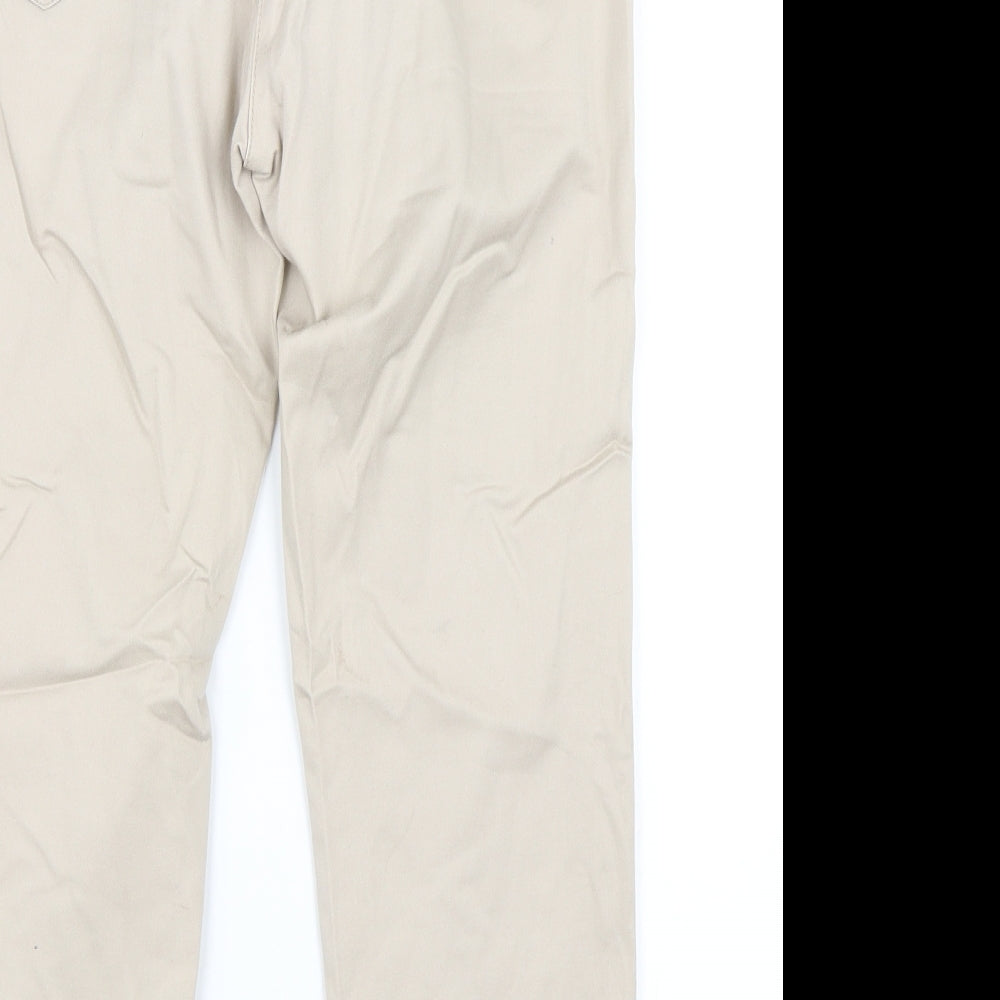 Leruzzi Womens Beige Trousers Size 12 L23 in