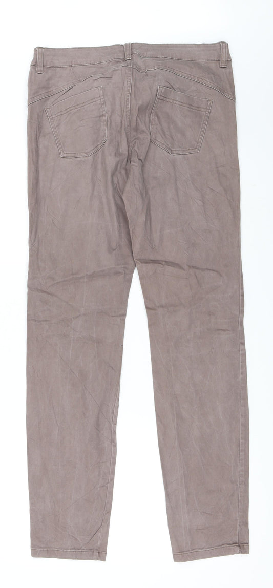 Laura T Womens Brown Trousers Size 10 L32 in
