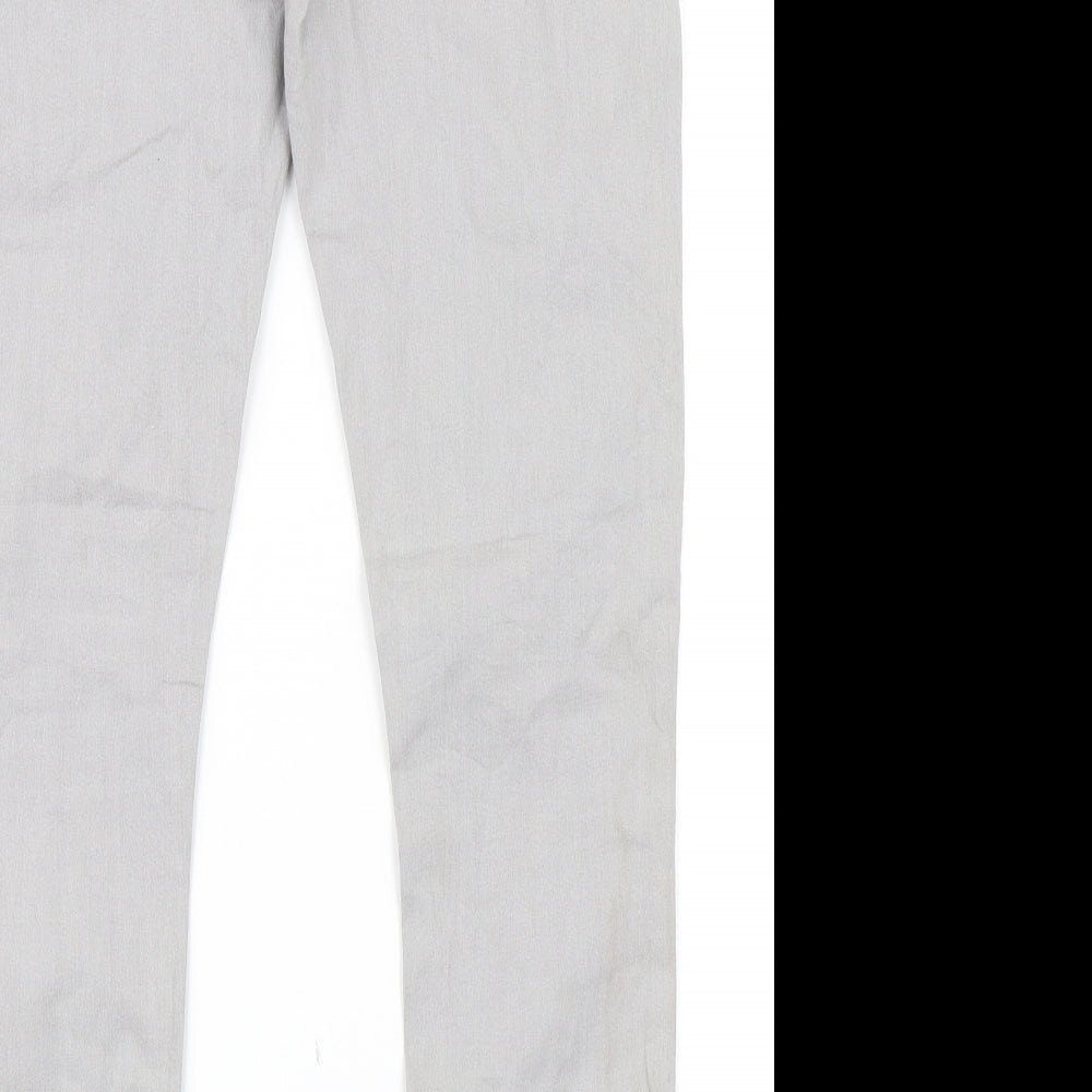 Preworn Womens Grey Skinny Jeans Size 12 L29 in