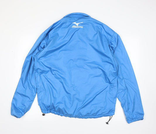 Mizuna Womens Blue Rain Coat Coat Size L