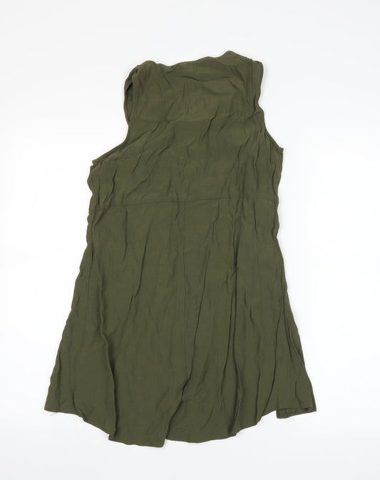 Miss Selfridge Womens Green A-Line Size 10