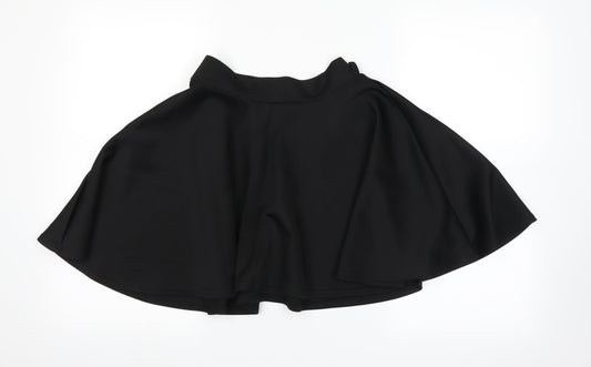 Boohoo Womens Black A-Line Skirt Size 8