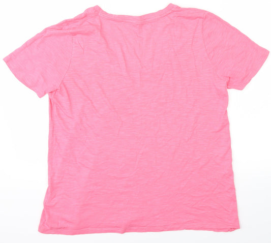 Emily the Strange Womens Pink Basic T-Shirt Size 14