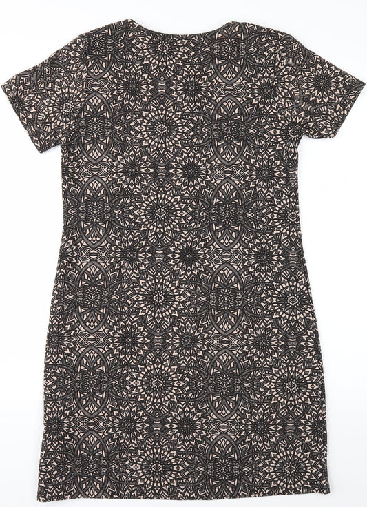 Boohoo Womens Brown Floral Mini Size M