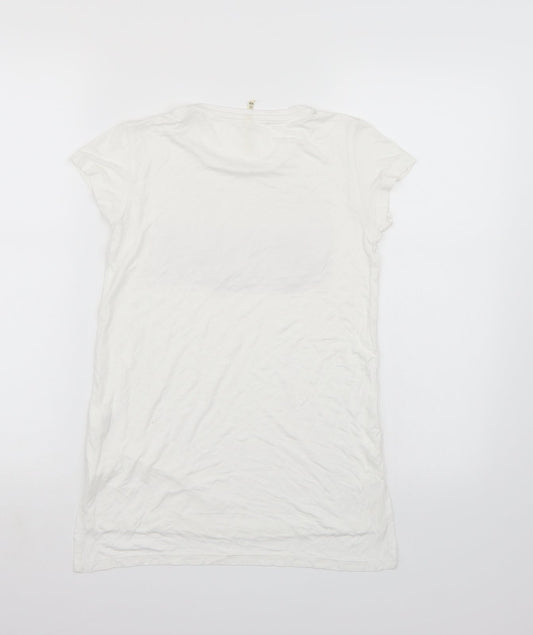 Young Dimension Girls White Basic T-Shirt Size 11-12 Years