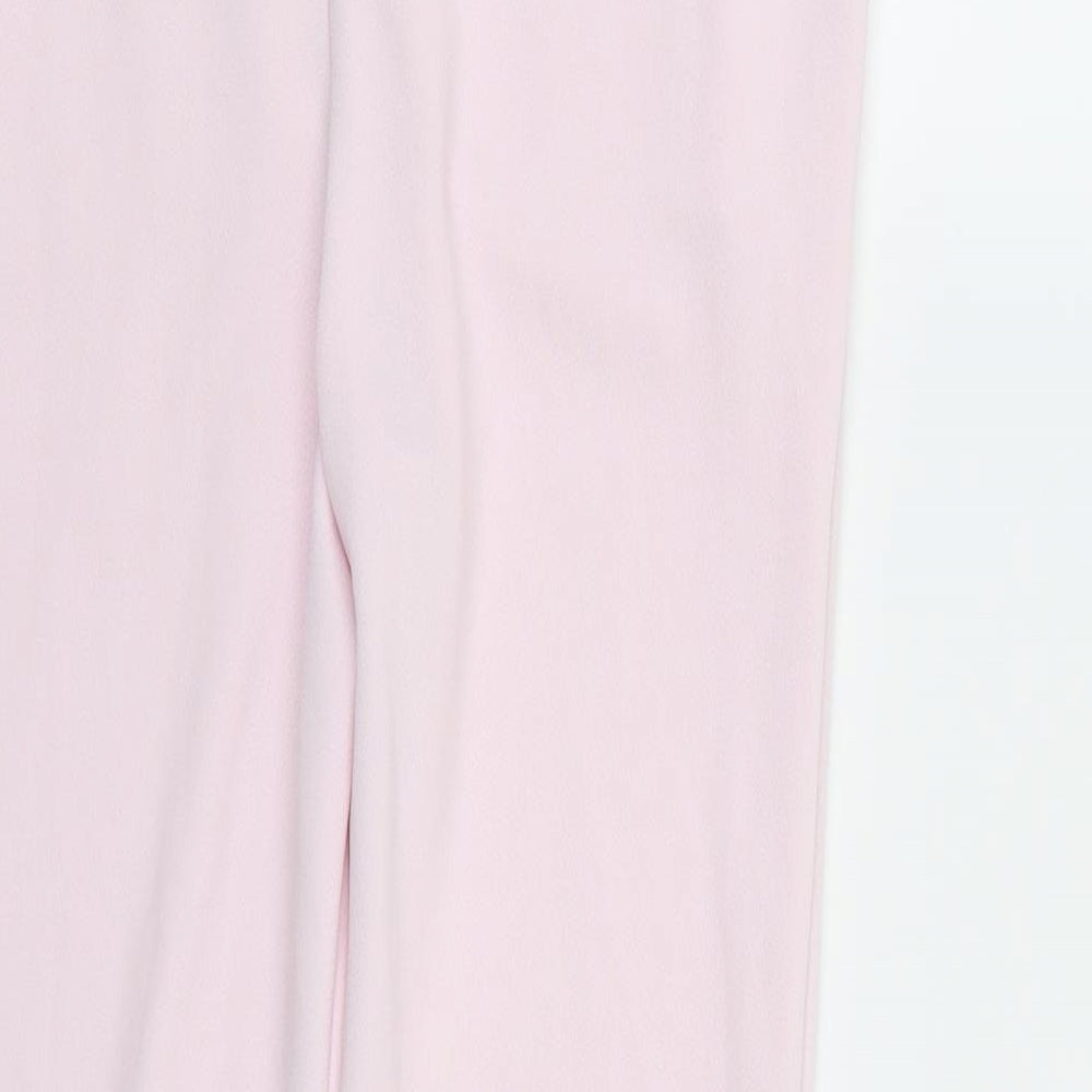 Brand and care label for Misspap women’s pink bloomer trousers, size UK 10, 26-inch leg