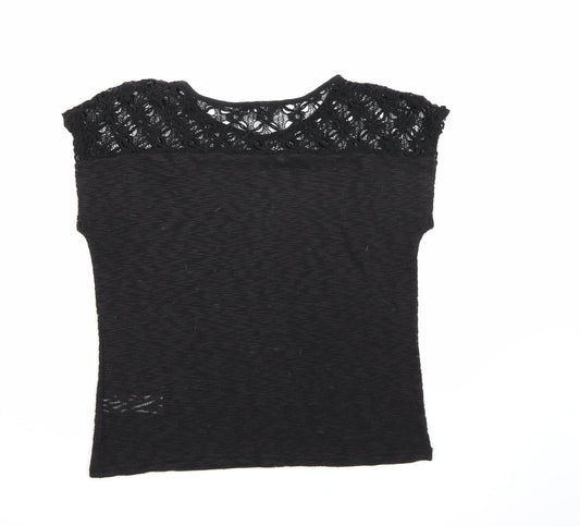 New Look Womens Black Knit Pullover Jumper Size 12