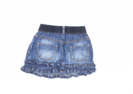 George Girls Blue Denim A-Line Skirt Size 2-3 Years
