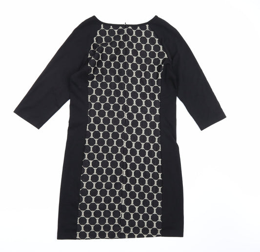 La Redoute Womens Black Polka Dot Bodycon Size 14