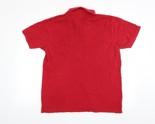 Cotton Traders Mens Red Polo Size L