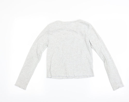 Primark Girls Grey Basic T-Shirt Size 10-11 Years - Fashion Icon