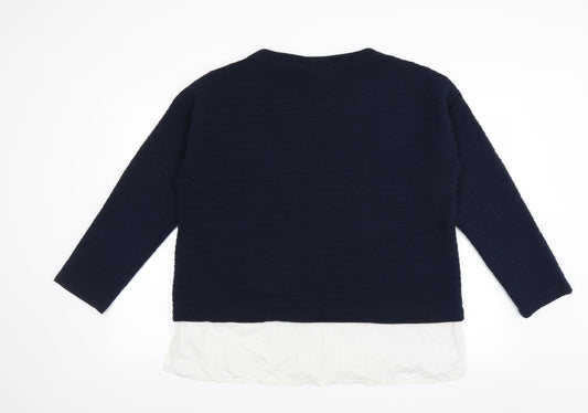 Violeta Womens Blue Pullover Jumper Size L