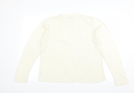 BM Womens Ivory Pullover Jumper Size M