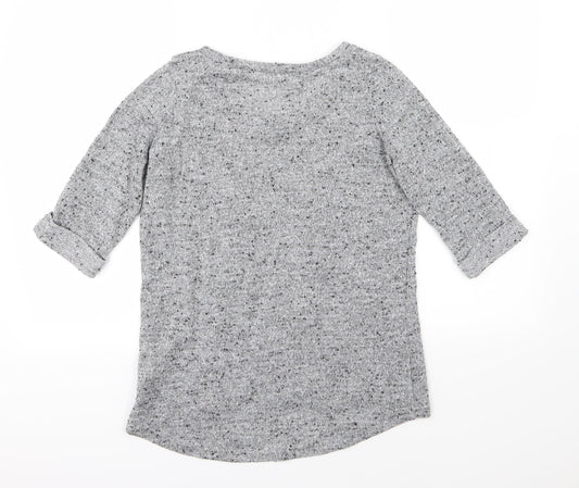 New Look Womens Grey Knit Pullover Jumper Size 12