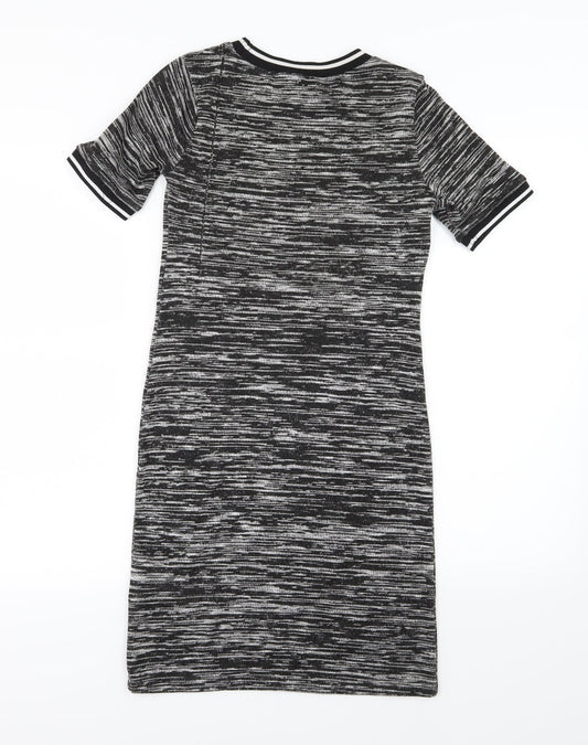 H&M Womens Grey Knit T-Shirt Dress Size 12
