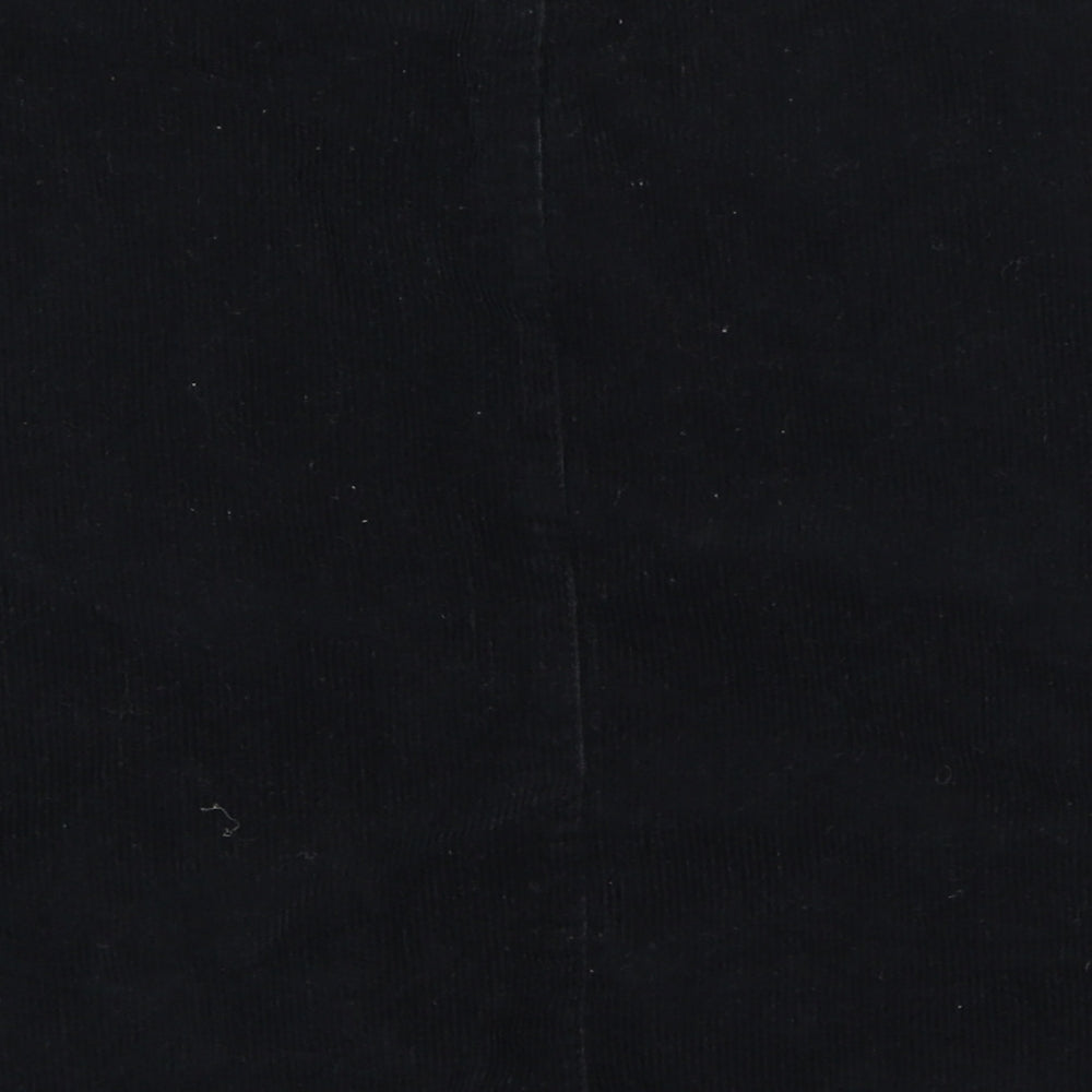 Amanzoo Apparel Womens Black Corduroy Mini Skirt Size L