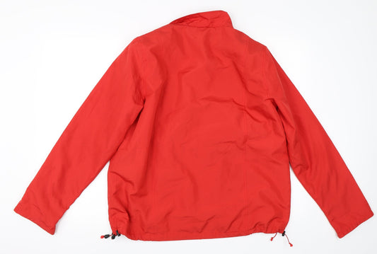 Preworn Womens Red Windbreaker Coat Size 14