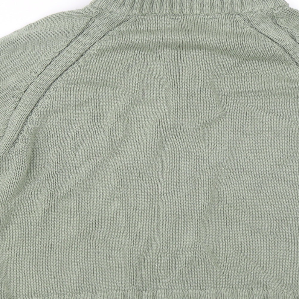 Brand and care label for Maine New England women’s green full zip jumper, size UK 14