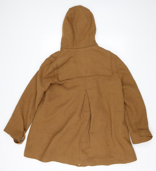 Preworn Womens Beige Overcoat Coat Size M