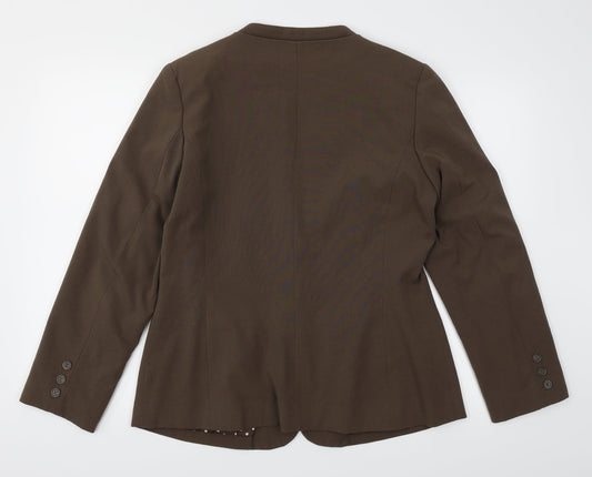 Wardrobe Womens Brown Jacket Suit Jacket Size 14