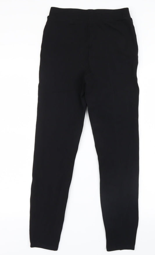 Papaya Womens Black Trousers Size 10 L26 in
