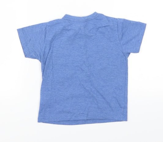 Primark Boys Blue Basic T-Shirt Size 3-4 Years - Even Superheroes Need A Holiday