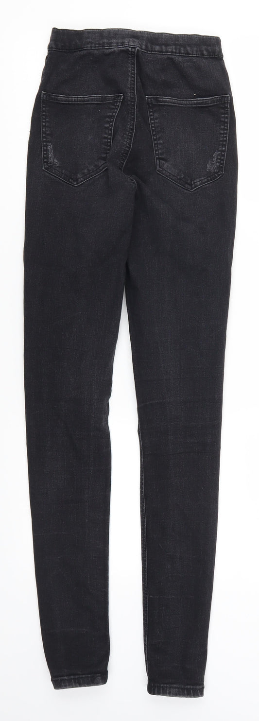 Topshop Womens Grey Denim Skinny Jeans Size 23 in L28 in