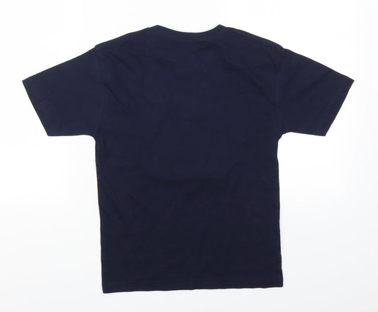JHK Girls Blue Basic T-Shirt Size 7-8 Years - Dog Firefighters