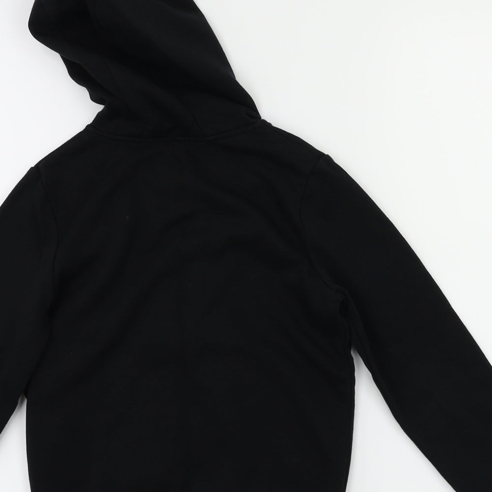 Preworn Boys Black Full Zip Jumper Size 6-7 Years
