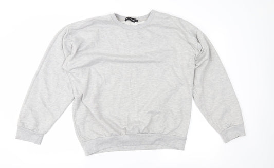 PRETTYLITTLETHING Womens Grey Pullover Sweatshirt Size M