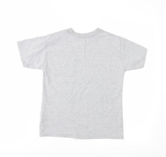 Disney Girls Grey Jersey Basic T-Shirt Size S - Mermaid