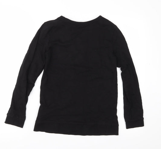 H&M Girls Black Pullover Sweatshirt Size 11-12 Years
