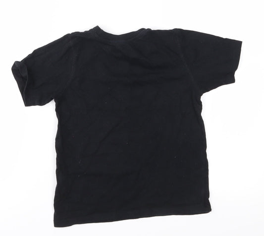 Vertbaudet Boys Black Jersey Basic T-Shirt Size 8 Years