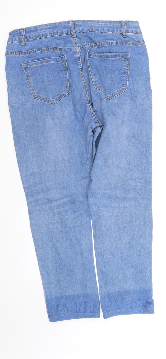 by shaka Womens Blue Trousers Size 14 L28 in